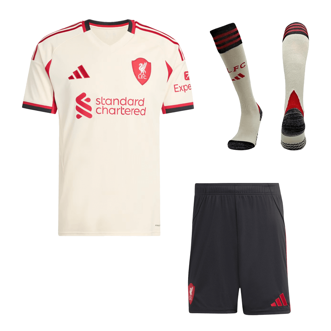 Liverpool Extérieur Maillot Kit 2025/26 Blanc