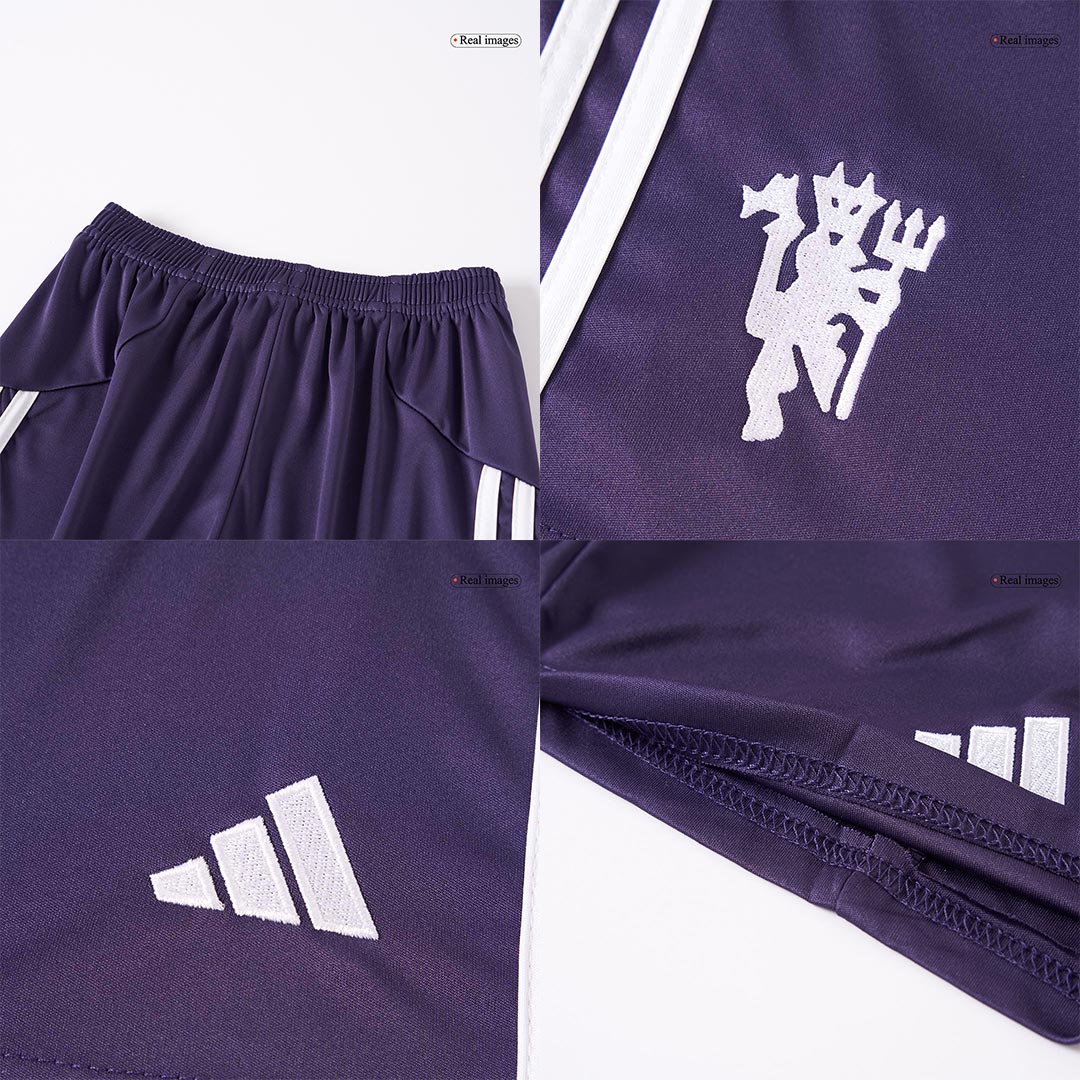 Manchester United Extérieur Maillot Kit 2025/26 Enfant Blanc