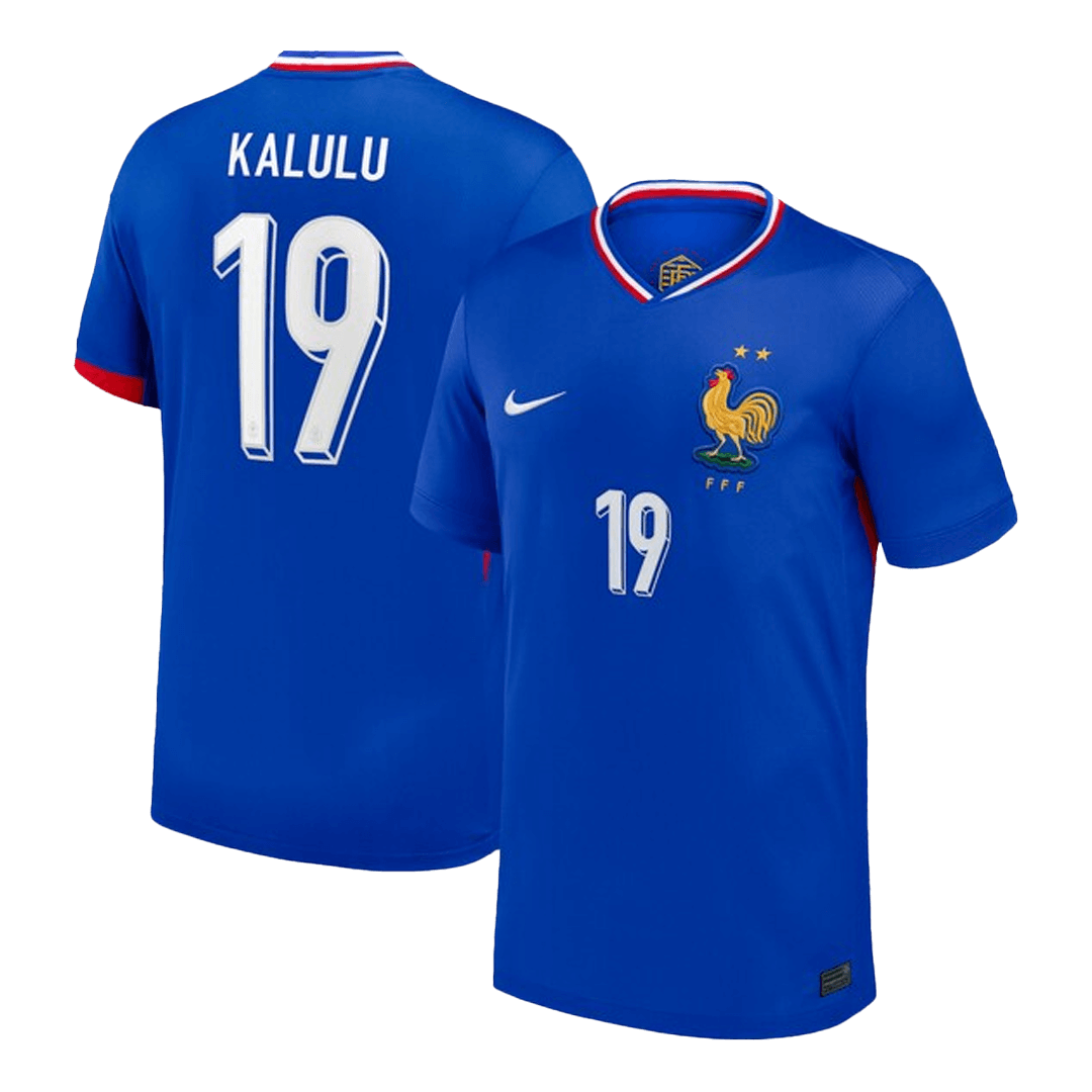 KALULU #19 France Domicile Maillot 2024 Bleu