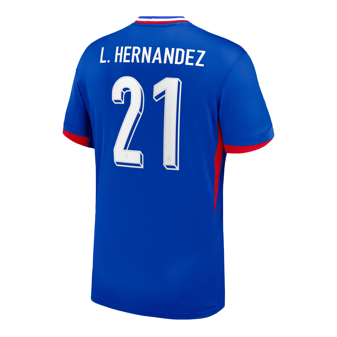 L.Hernandez #21 France Domicile Maillot 2024 Bleu