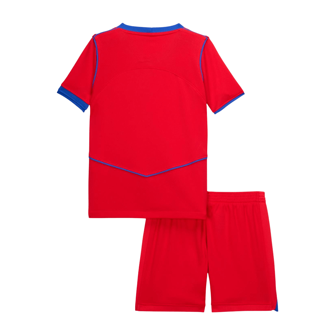 Les Parisiens Third Maillot Kit 2025/26 Enfant Rouge