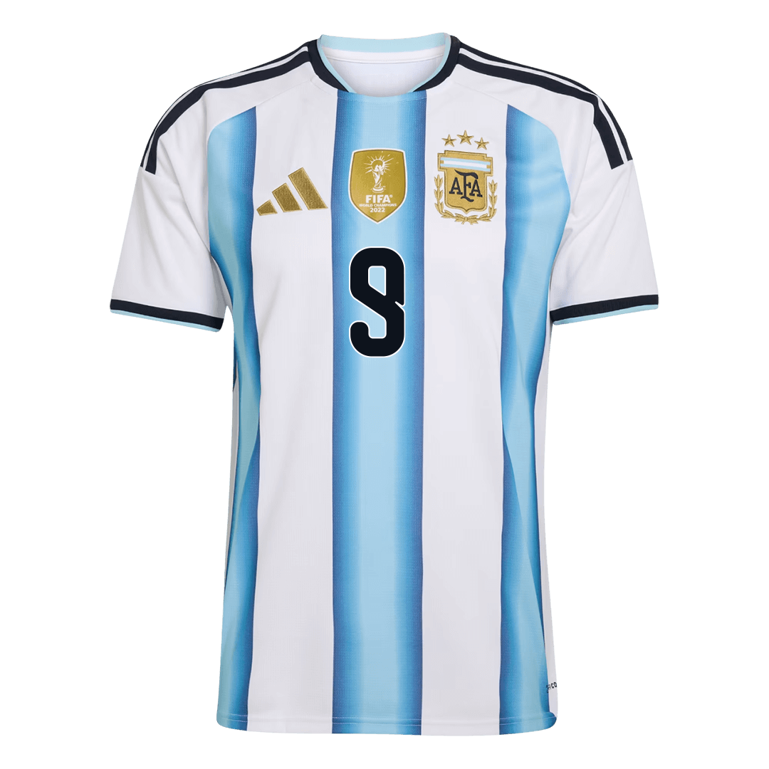 J.ÁLVAREZ #9 Argentine Domicile Maillot 2026 Blue&White - Super