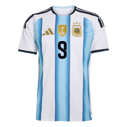 J.ÁLVAREZ #9 Argentine Domicile Maillot 2026 Blue&White - Super