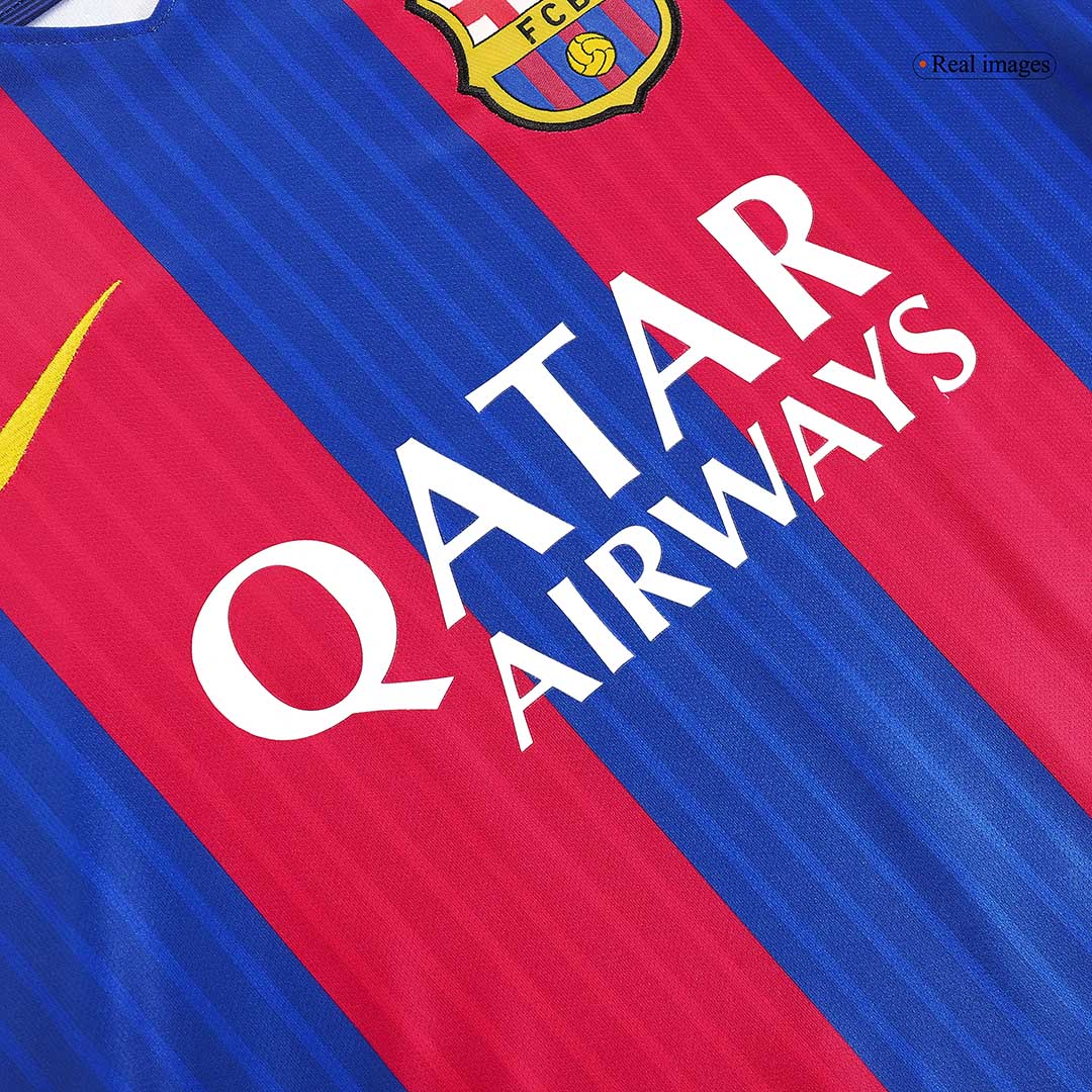 Retro MESSI #10 Barcelone Domicile Maillot 2016/17 Rouge&Bleu