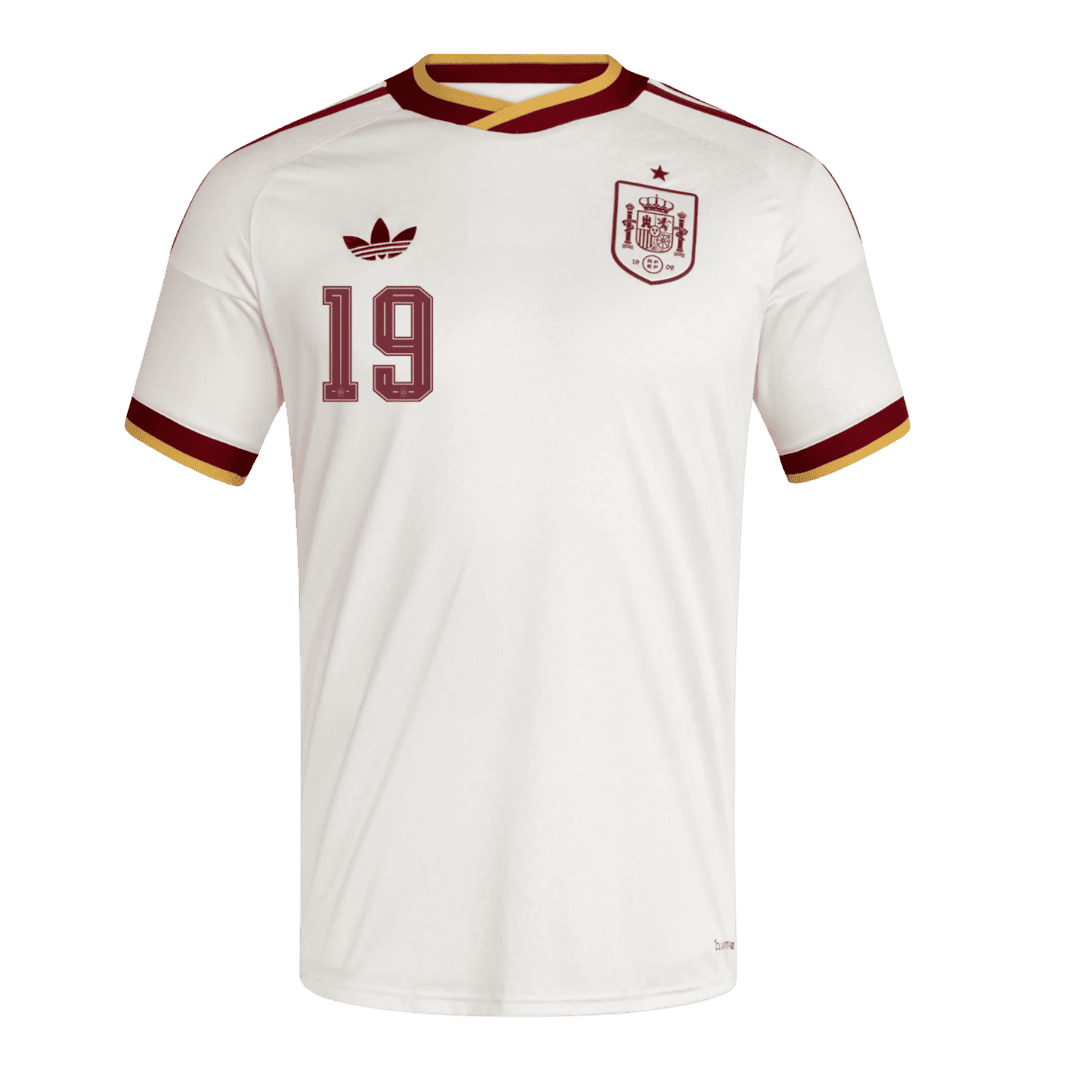 LAMINE YAMAL #19 Espagne Extérieur Maillot 2026 Blanc
