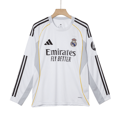 Real Madrid Domicile Maillot Manches Longues 2025/26 Blanc