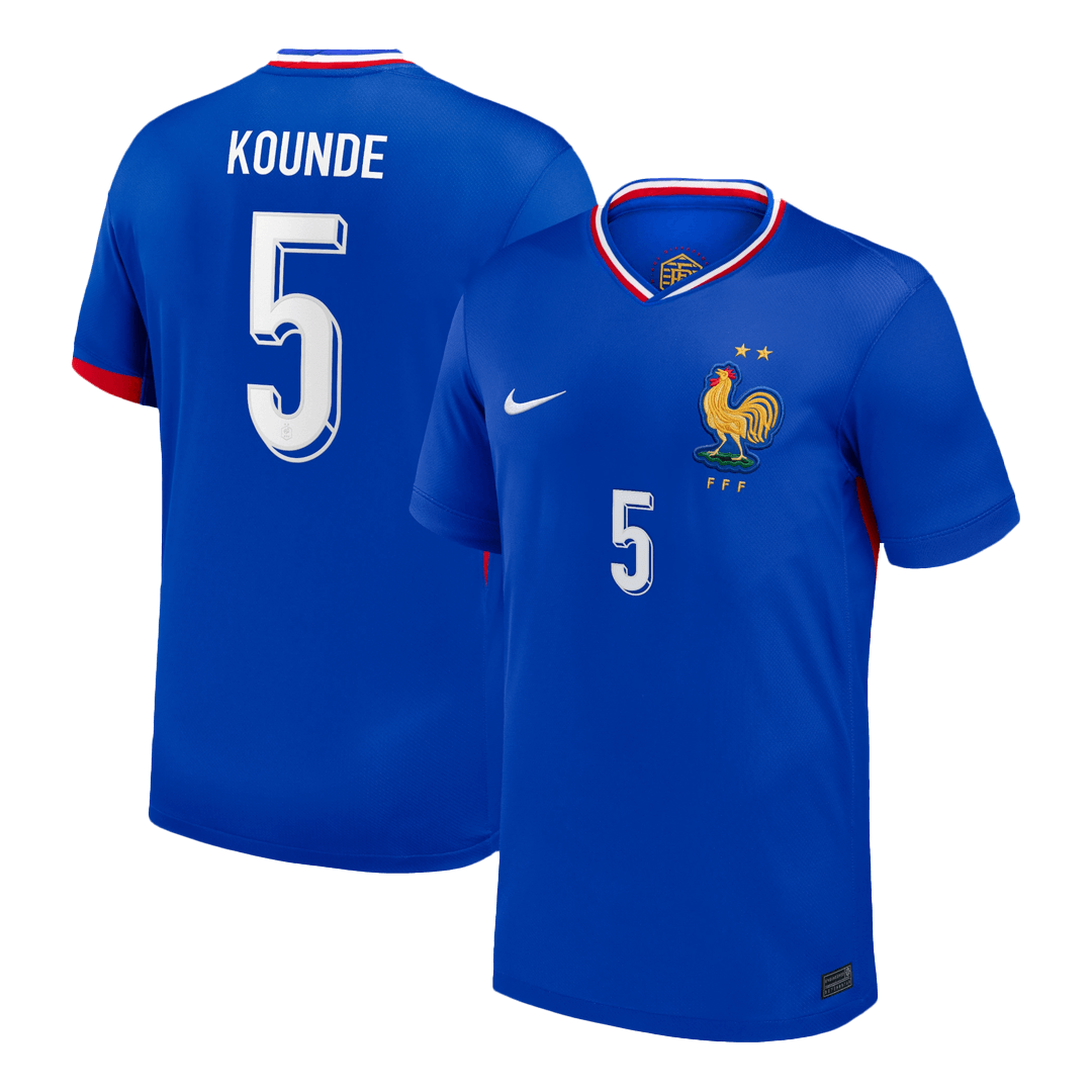 KOUNDE #5 France Domicile Maillot 2024 Bleu