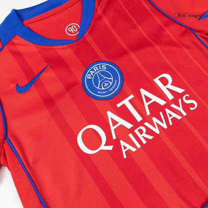 Les Parisiens Third Maillot Kit 2025/26 Enfant Rouge