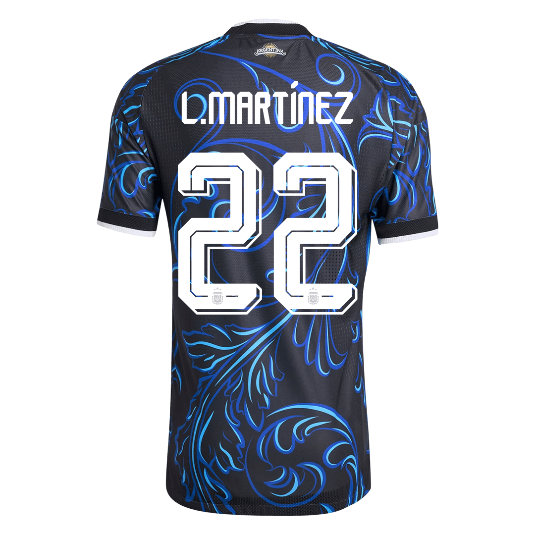L. MARTÍNEZ #22 Argentine Extérieur Maillot 2026 Noir Joueur