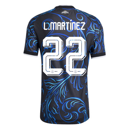 L. MARTÍNEZ #22 Argentine Extérieur Maillot 2026 Noir Joueur
