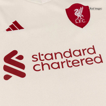 Liverpool Extérieur Maillot Kit 2025/26 Enfant Blanc