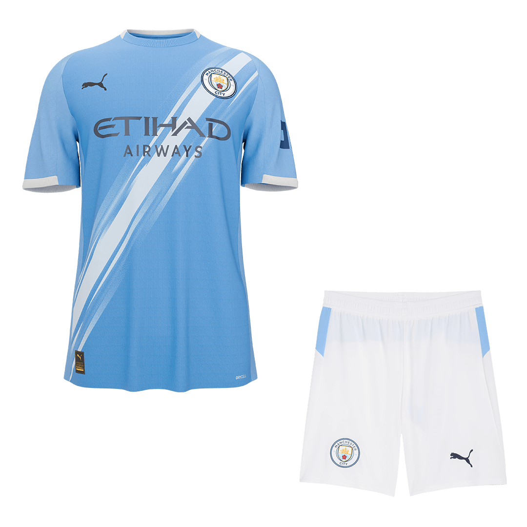 Men Manchester City Domicile Maillot Kit 2025/26 Bleu - Super