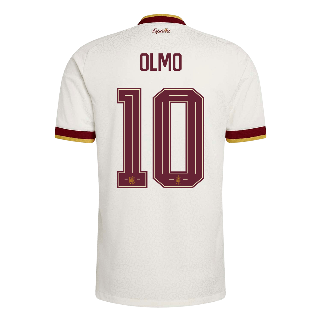 OLMO #10 Espagne Extérieur Maillot 2026 Blanc Joueur