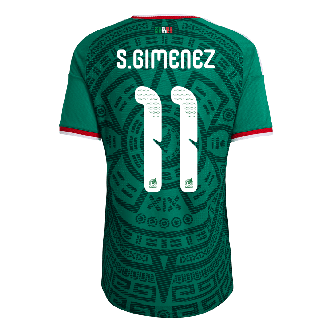 S.GIMENEZ #11 Mexique Domicile Maillot 2026 Vert Joueur