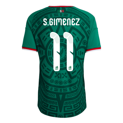 S.GIMENEZ #11 Mexique Domicile Maillot 2026 Vert Joueur