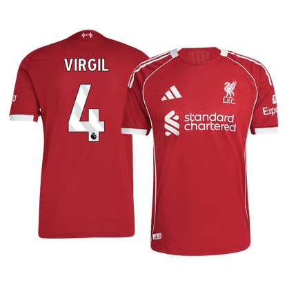 VIRGIL #4 Liverpool Domicile Maillot 2025/26 Rouge Joueur