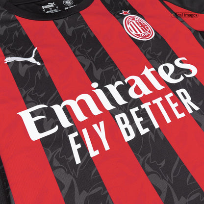 Men AC Milan Domicile Maillot Kit 2025/26 Rouge&Noir - Super