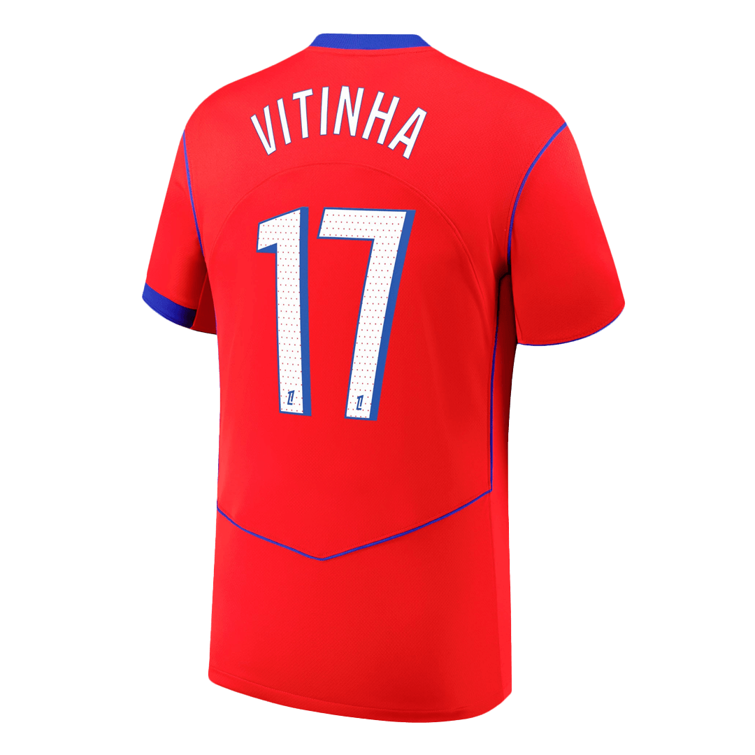 VITINHA #17 Les Parisiens Third Maillot 2025/26 Rouge
