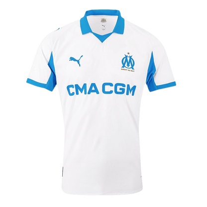 Olympique de Marseille Domicile Maillot 2025/26 Blanc Joueur Grande Taille