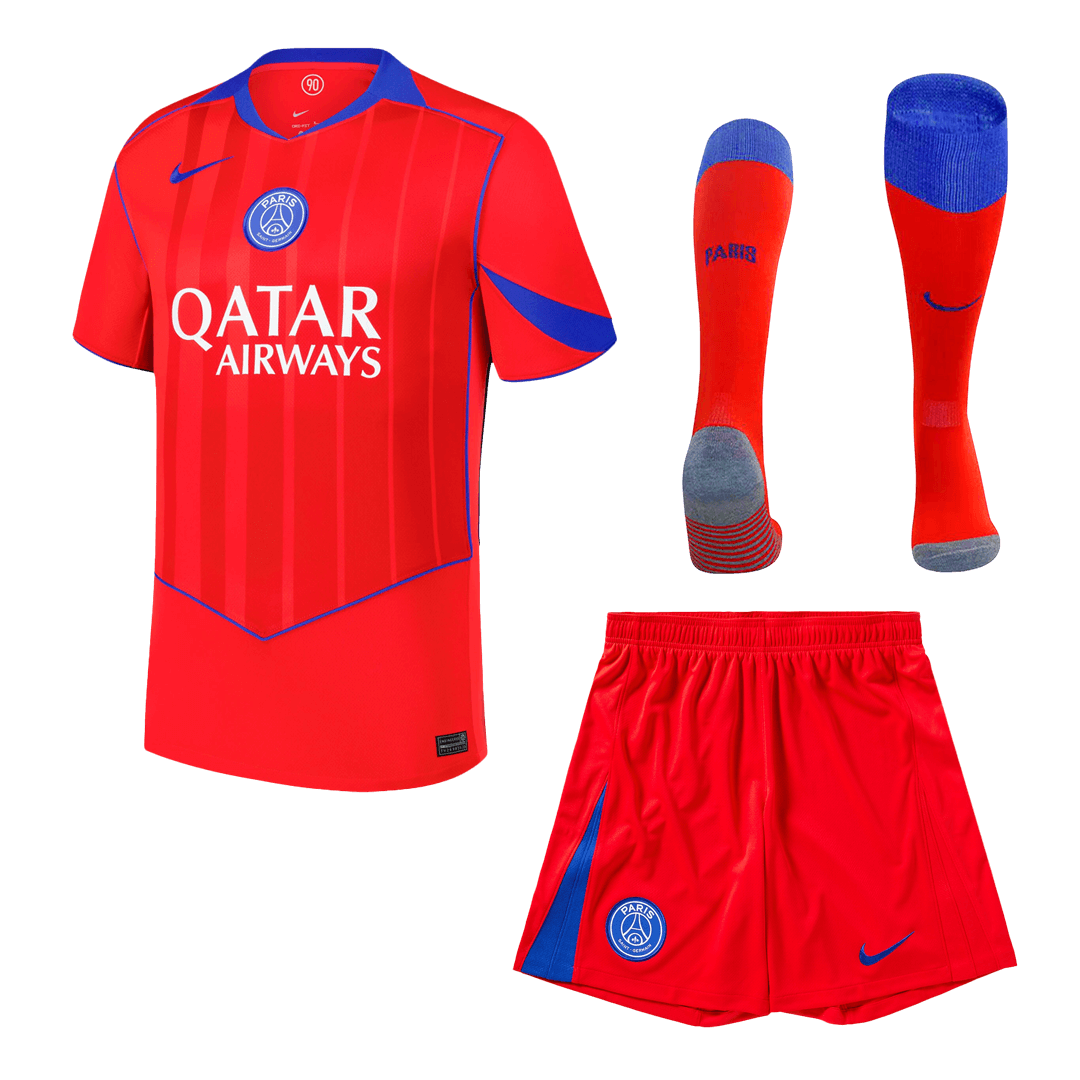 Les Parisiens Third Maillot Kit 2025/26 Rouge