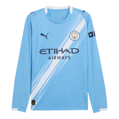 Manchester City Domicile Maillot Manches Longues 2025/26 Bleu