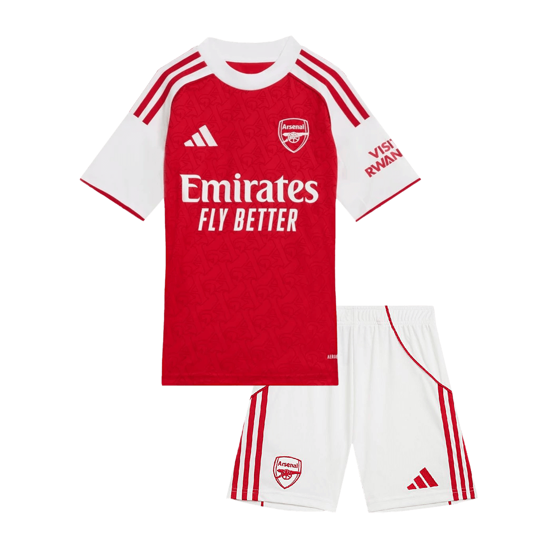 Arsenal Domicile Maillot Kit 2025/26 Enfant Rouge