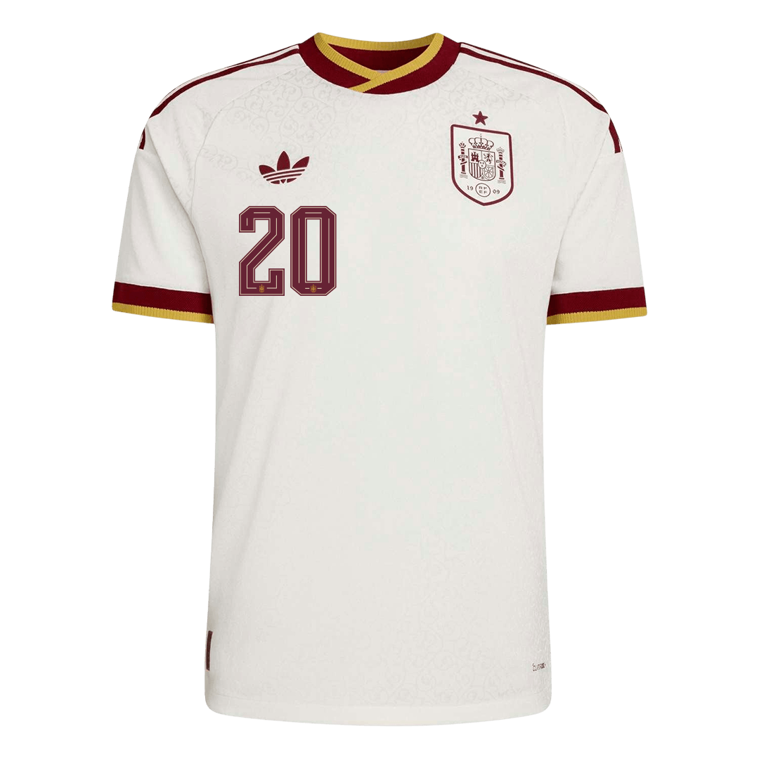 PEDRI #20 Espagne Extérieur Maillot 2026 Blanc Joueur