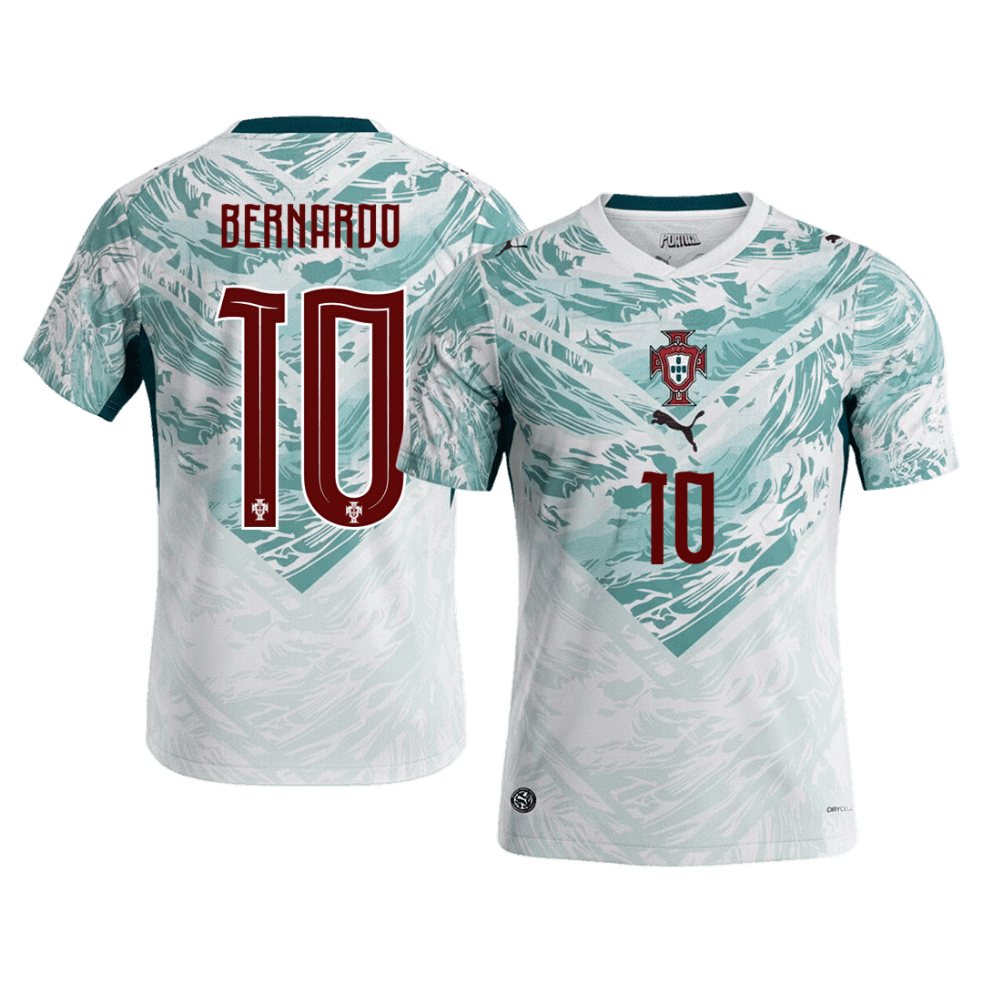 BERNARDO #10 Portugal Extérieur Maillot 2026 White&Green