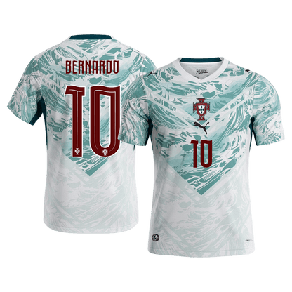 BERNARDO #10 Portugal Extérieur Maillot 2026 White&Green