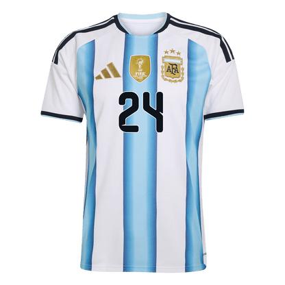 E. FERNÁNDEZ #24 Argentine Domicile Maillot 2026 Blue&White - Super