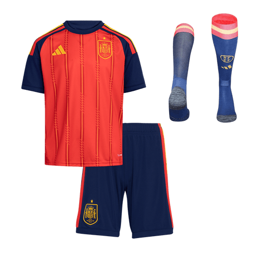 Espagne Domicile Maillot Kit 2026 Enfant Rouge - Super
