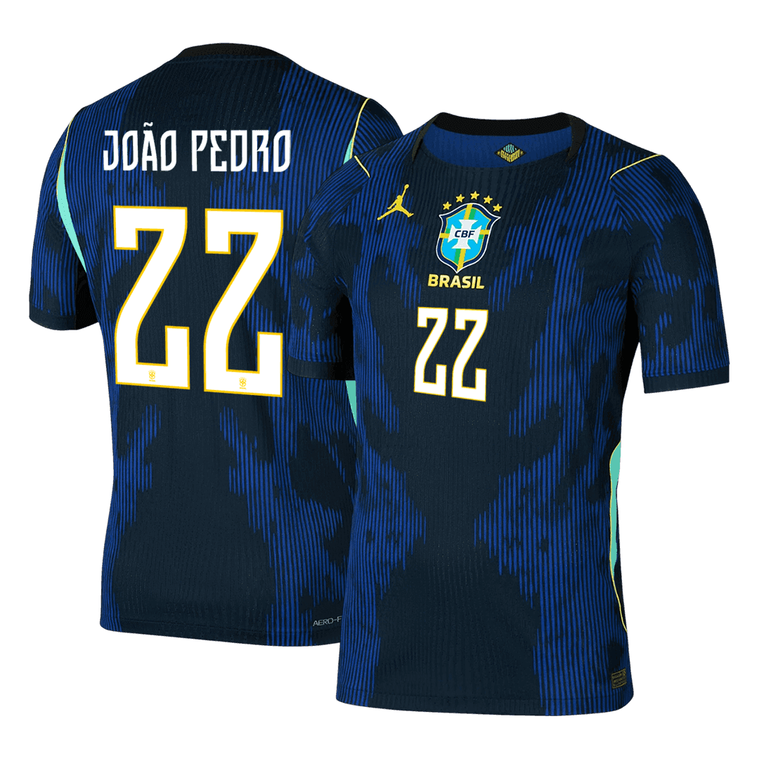 JOÃO PEDRO #22 Brésil Extérieur Maillot 2026 Bleu marine Joueur