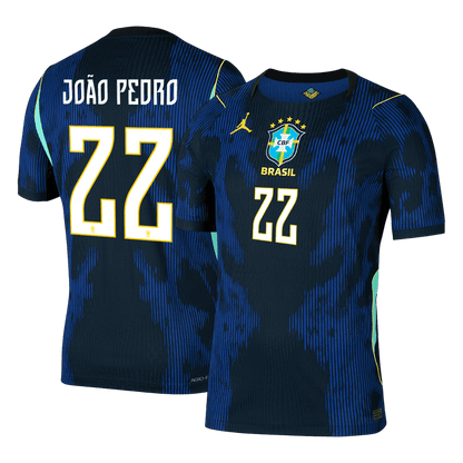 JOÃO PEDRO #22 Brésil Extérieur Maillot 2026 Bleu marine Joueur