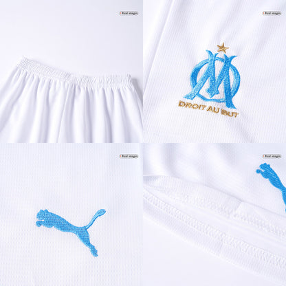 Olympique de Marseille Domicile Maillot Kit 2025/26 Enfant Blanc