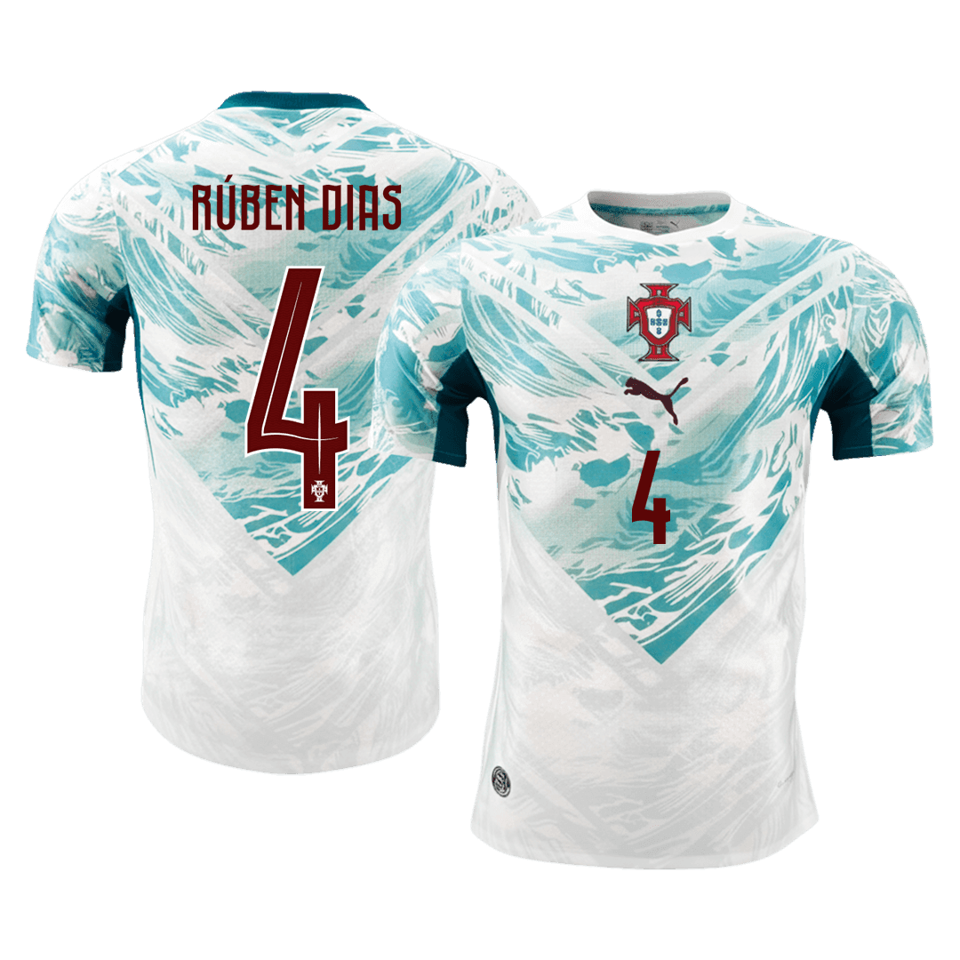 RÚBEN DIAS #4 Portugal Extérieur Maillot 2026 White&Green Joueur