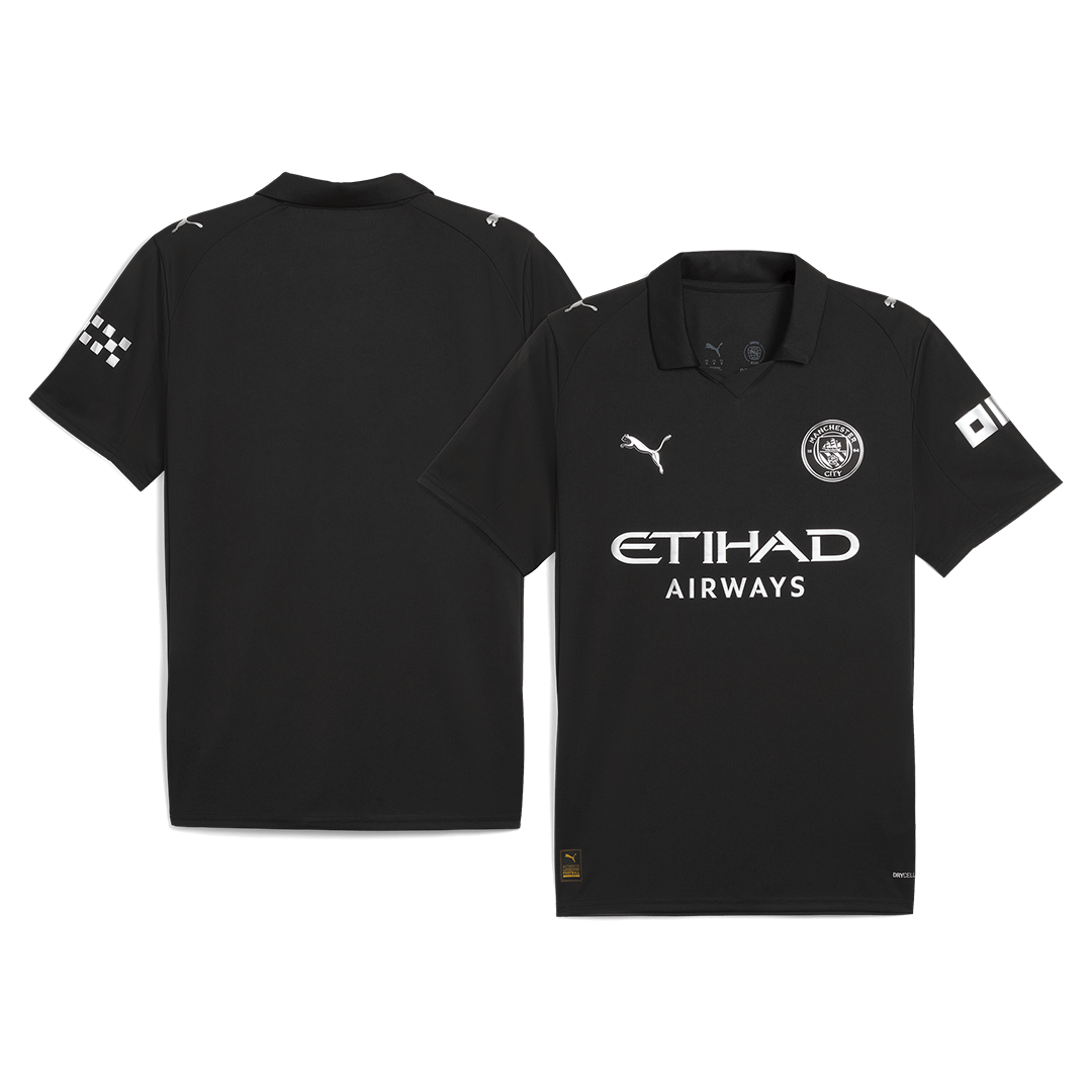 Manchester City Extérieur Maillot 2025/26 Noir