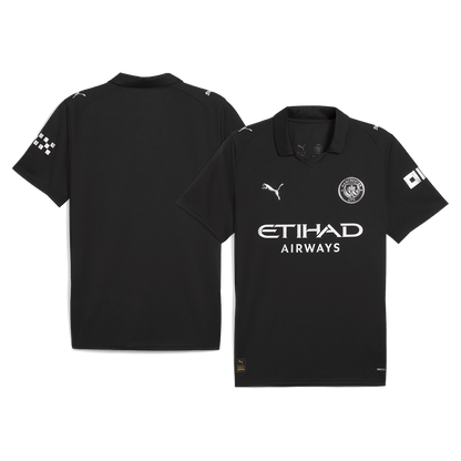 Manchester City Extérieur Maillot 2025/26 Noir