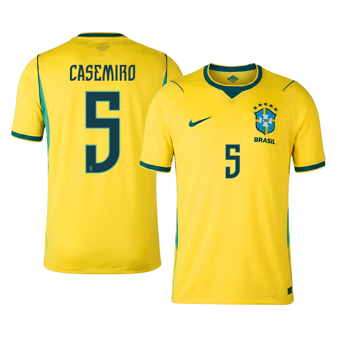 CASEMIRO #5 Brésil Domicile Maillot 2026 Jaune