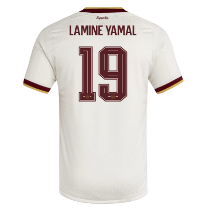 LAMINE YAMAL #19 Espagne Extérieur Maillot 2026 Blanc Joueur