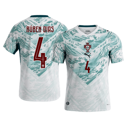 RÚBEN DIAS #4 Portugal Extérieur Maillot 2026 White&Green