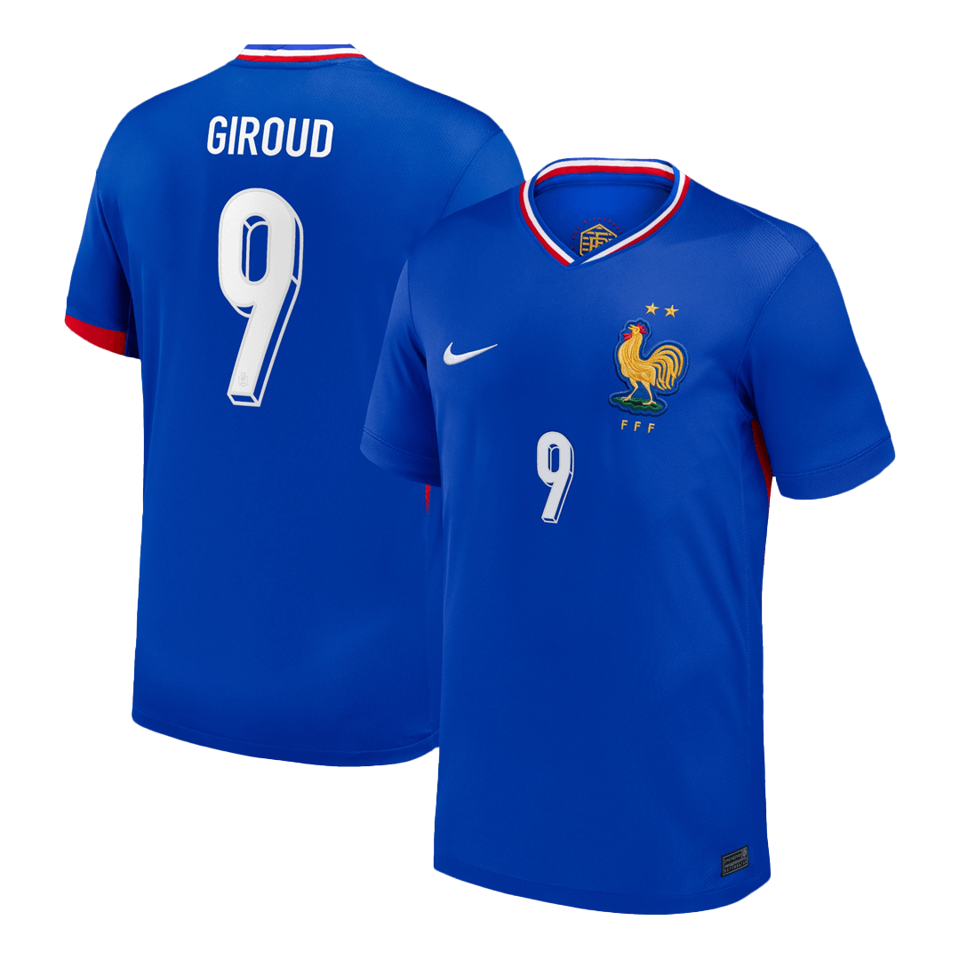 GIROUD #9 France Domicile Maillot 2024 Bleu