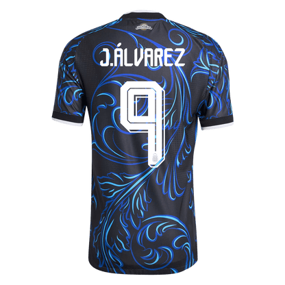 J. ÁLVAREZ #9 Argentine Extérieur Maillot 2026 Noir Joueur