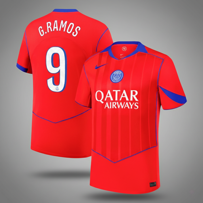 G.RAMOS #9 Les Parisiens Third Maillot 2025/26 Rouge