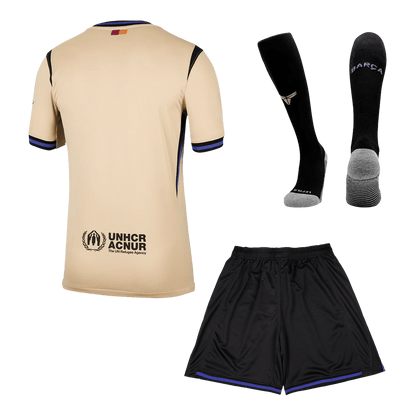 Barcelone Extérieur Maillot Kit 2025/26 Jaune&Noir