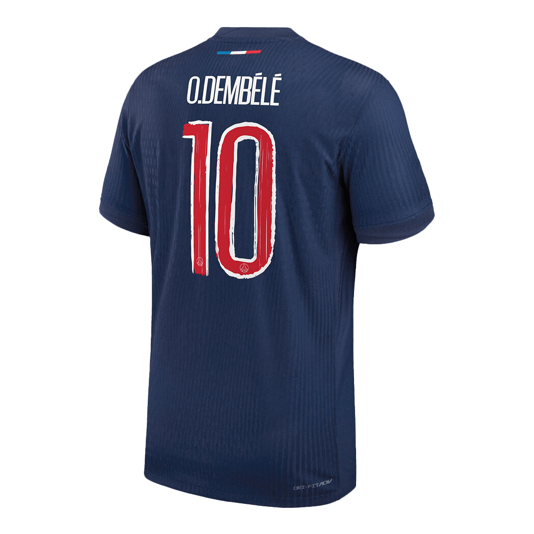 O.DEMBÉLÉ #10 Les Parisiens Domicile Maillot 2024/25 Bleu marine Joueur - UCL