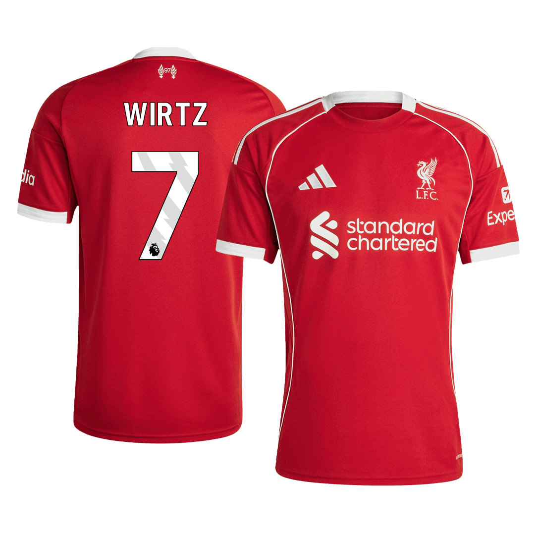 WIRTZ #7 Liverpool Domicile Maillot 2025/26 Rouge