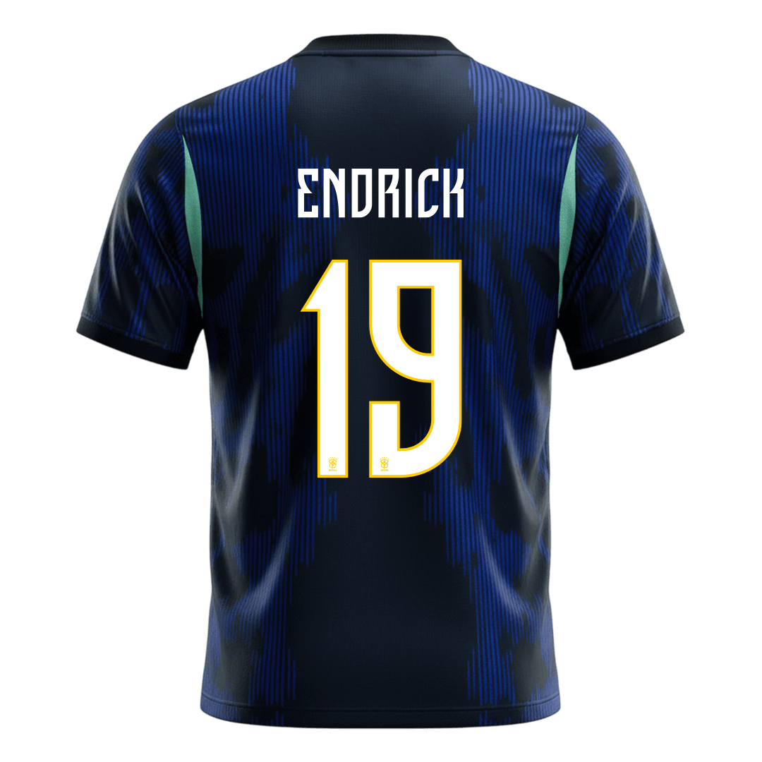 ENDRICK #19 Brésil Extérieur Maillot 2026 Bleu marine