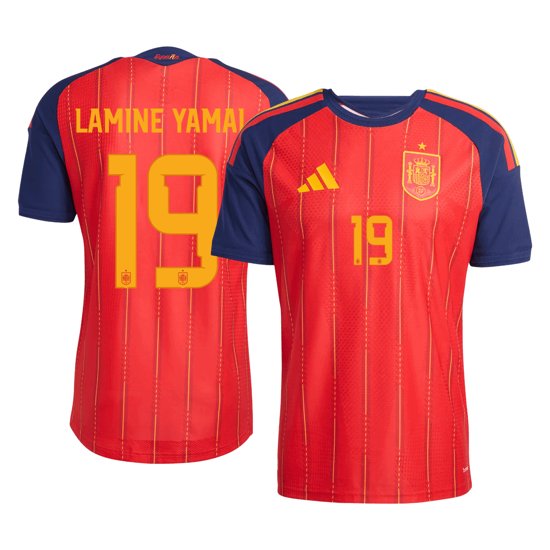 LAMINE YAMAL #19 Espagne Domicile Maillot 2026 Rouge Joueur