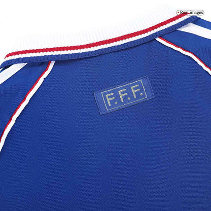 Retro France Domicile Maillot 1998 Bleu