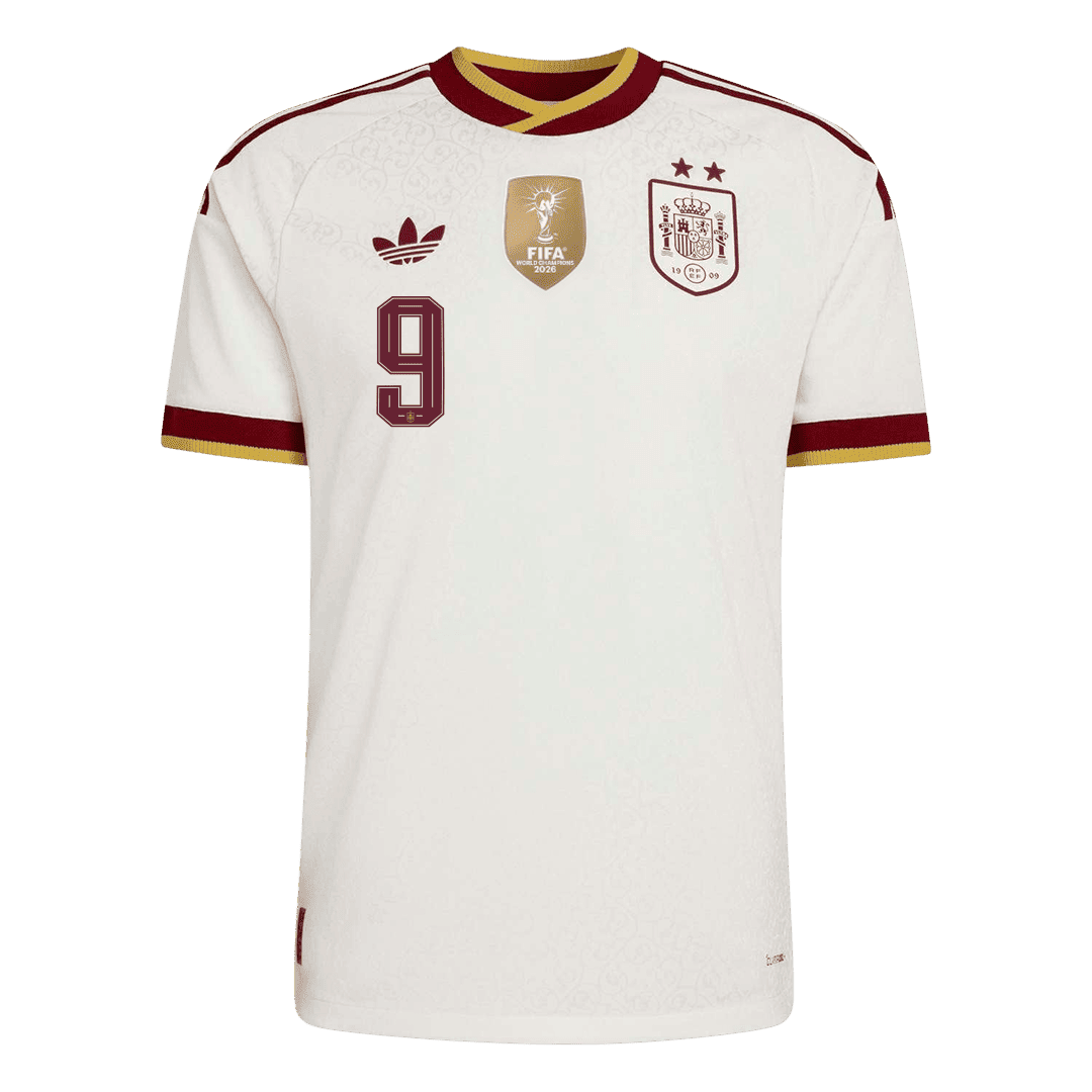 GAVI #9 Espagne Extérieur Maillot 2026 Blanc Joueur